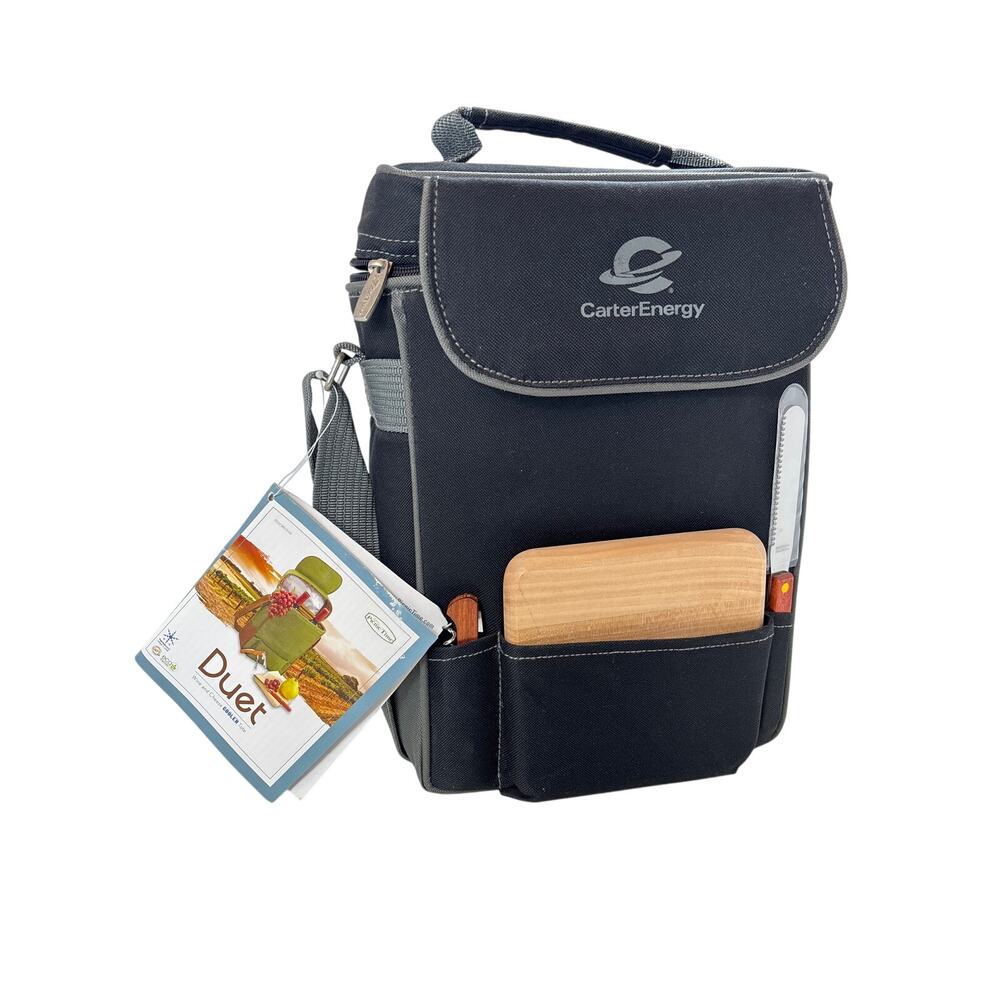 Picnic Time‎ Duet Wine & Cheese Tote NOS 2 Bottle Insulated Carrier Bag 2-Bottle